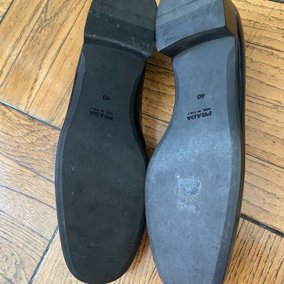 Mens Prada Penny Loafers Black Patent Leather Size 40 - Picture 4 of 6